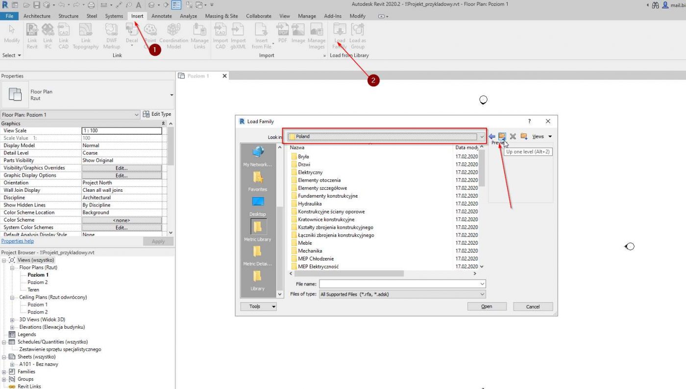 biblioteki bim katalog revit rodziny