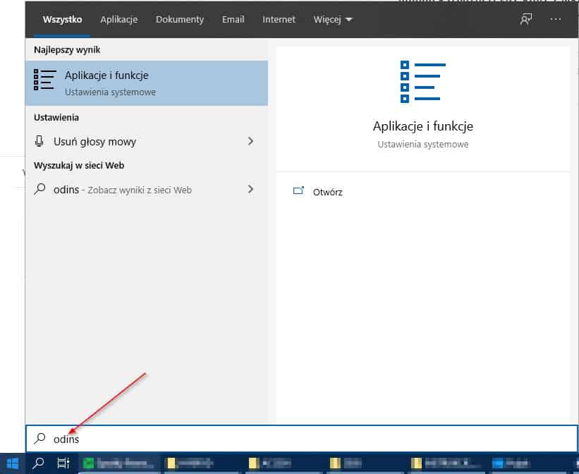 aplikacje i funkcje w systemie windows