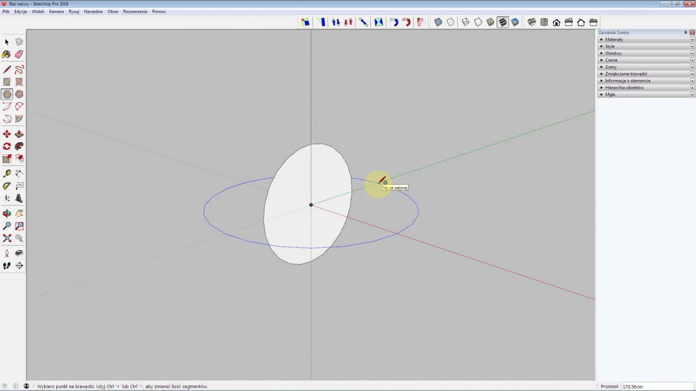 jak narysowac kule w sketchup krok 3