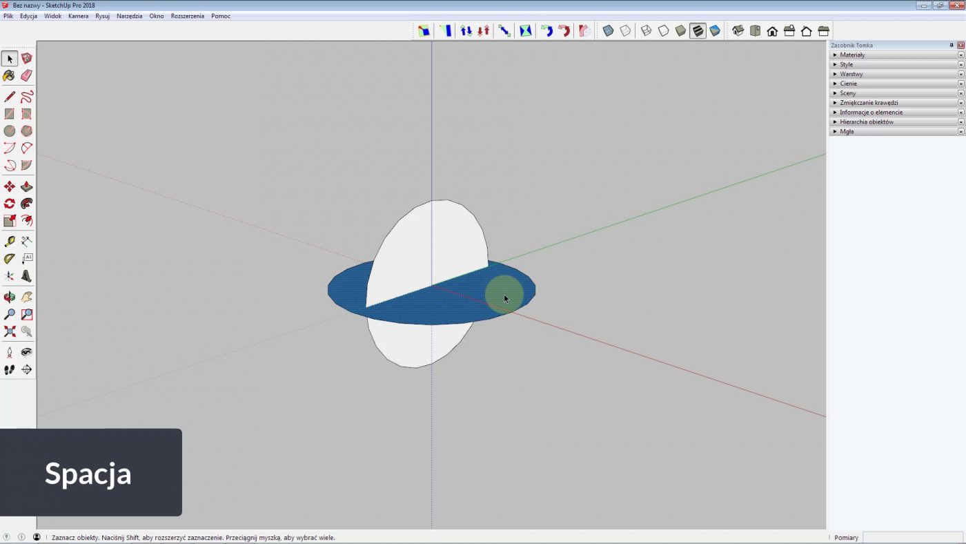 jak narysować kulę w sketchup krok 2
