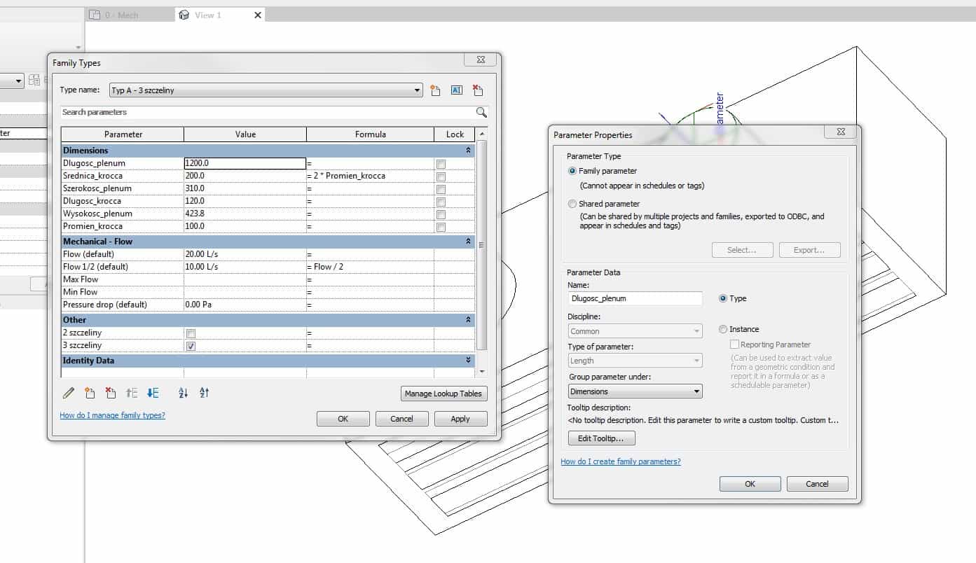 okienka i parametry rodziny wentylacyjnej 