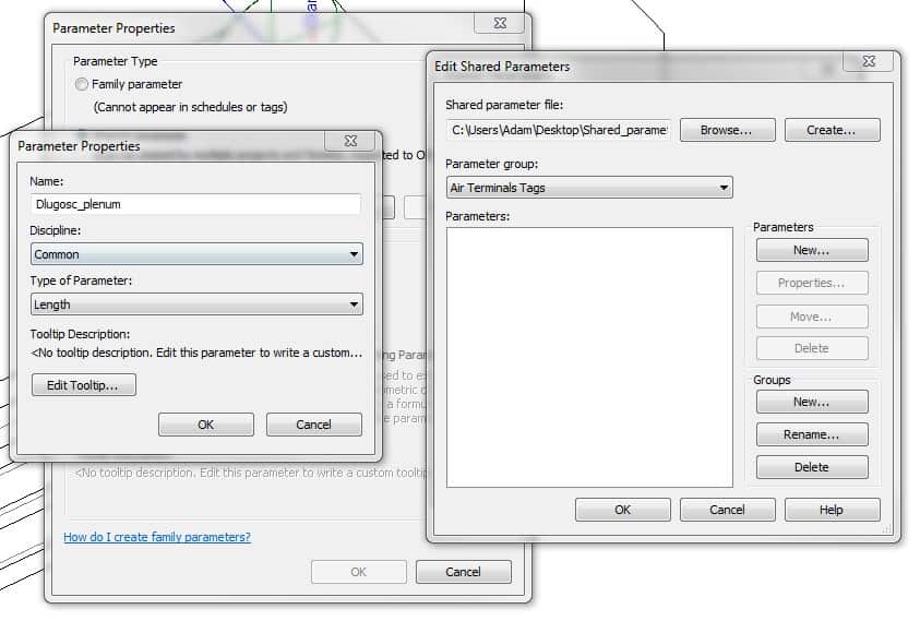 nowy parametr współdzielony z atrybutem długości