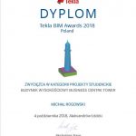 certyfikat michał rogowski tekla bim awards
