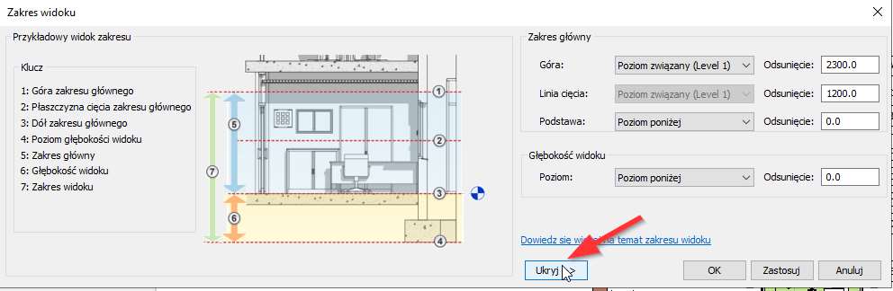 zakres widoku ustawienia