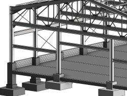 hala stalowa w programie Revit