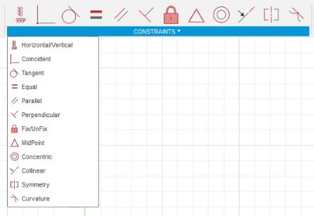 wiązania, constraints w fusion 360